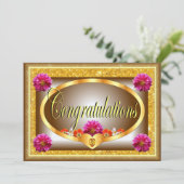 Mooie bruine bloem ontwerp felicitatie kaart (Staand voorkant)