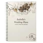 Mooie bruine bloemen notitieboek (Voorkant)