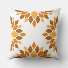 Mooie bruine bloemenpatroon kussen