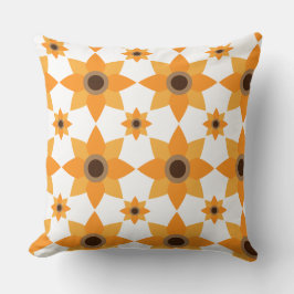 Mooie bruine bloemenpatroon kussen