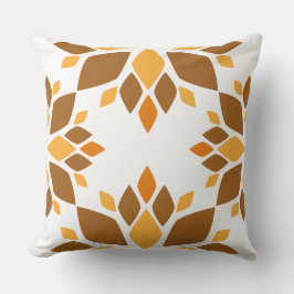 Mooie bruine bloemenpatroon kussen