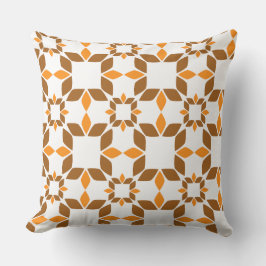 Mooie bruine bloemenpatroon kussen