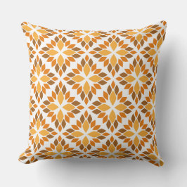 Mooie bruine bloemenpatroon kussen