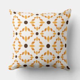 Mooie bruine bloemenpatroon kussen