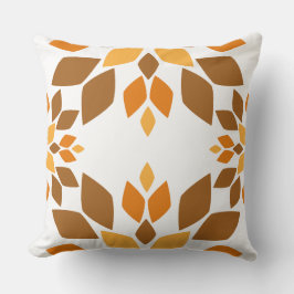 Mooie bruine bloemenpatroon kussen