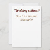 Mooie bruine bruiloft uitnodiging (Achterkant)