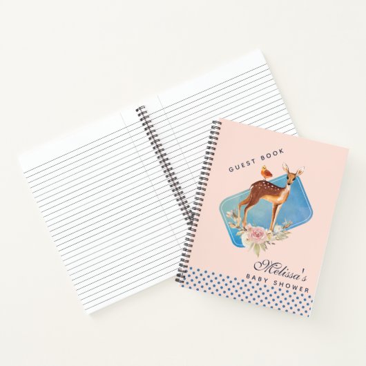 Mooie bruine Doe met White Spots Guest Book Notitieboek (Binnen)