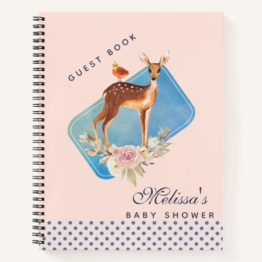 Mooie bruine Doe met White Spots Guest Book Notitieboek (Voorkant)