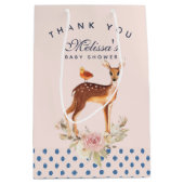 Mooie bruine Doe met witte Baby showers Medium Cadeauzakje (Voorkant)