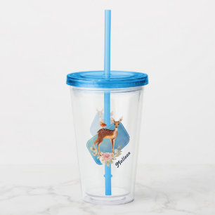 Mooie bruine Doe met witte vlekken Acryl Drinkbeker