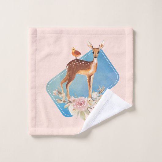 Mooie bruine Doe met witte vlekken Bad Handdoek (Wasdoekje)