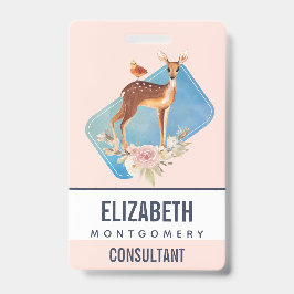 Mooie bruine Doe met witte vlekken Badge