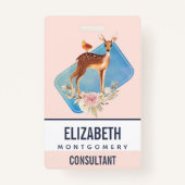 Mooie bruine Doe met witte vlekken Badge (Voorkant)