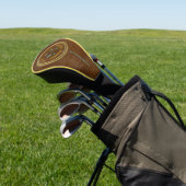 Mooie bruine golf-speler golf hoofd cover (Insitu)