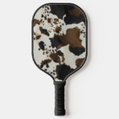 Mooie bruine Koe printfaux suede look Pickleball Paddle (Voorkant)
