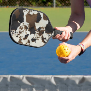 Mooie bruine Koe printfaux suede look Pickleball Paddle