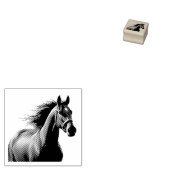 Mooie Bruine Paard Aangepaste Naam Rubberstempel (Gestempeld)