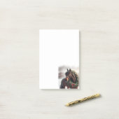 Mooie bruine Paard Kerstkrans Post-it® Notes (Op bureau)