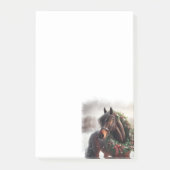 Mooie bruine Paard Kerstkrans Post-it® Notes (Voorkant)