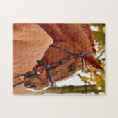 Mooie bruine paard legpuzzel (Horizontaal)