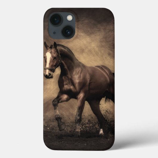Mooie bruine paard werpkussen Case-Mate iPhone case (Achterkant)