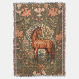 Mooie Bruine Paard William Morris Geïnspireerd Deken
