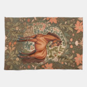 Mooie Bruine Paard William Morris Geïnspireerd Theedoek (Horizontaal)