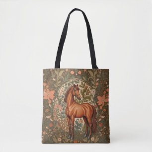 Mooie Bruine Paard William Morris Geïnspireerd Tote Bag