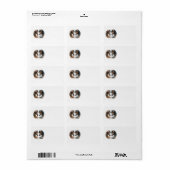 Mooie bruine paarden adreslabel etiket (Full Sheet)