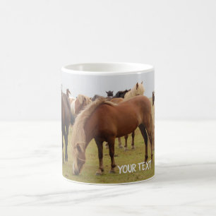 Mooie bruine paarden koffiemok