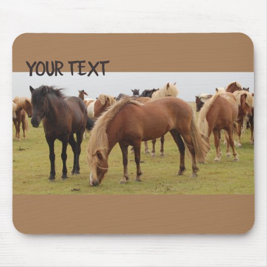 Mooie bruine paarden muismat (Voorkant)