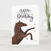 Mooie bruine paardenfokkerij Verjaardags Kaart (Voorkant)