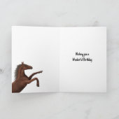 Mooie bruine paardenfokkerij Verjaardags Kaart (Binnen)