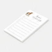Mooie Bruine Pony Script Paard Kinderen Sticky To- Post-it® Notes (Schuin)