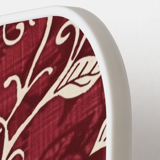 Mooie bruine Pro Bloemen Pickleball Paddle (Links Detail)