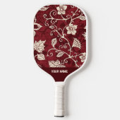 Mooie bruine Pro Bloemen Pickleball Paddle (Achterkant)