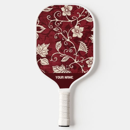Mooie bruine Pro Bloemen Pickleball Paddle (Achterkant)