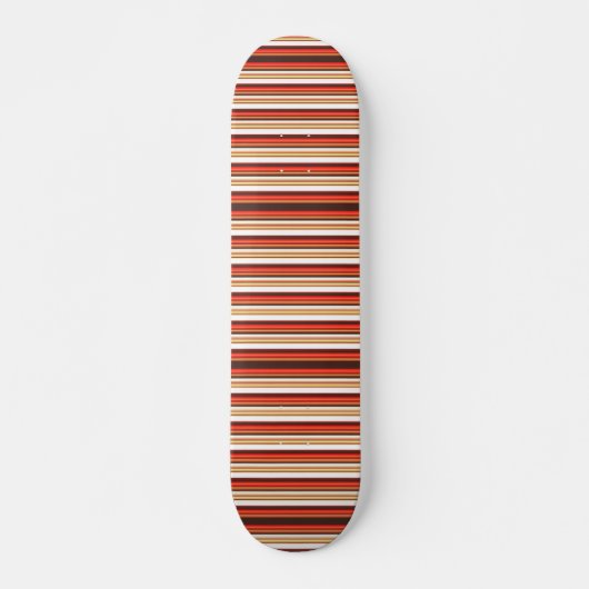 Mooie bruine rode strepen persoonlijk skateboard (Voorkant)