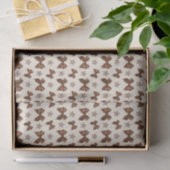 Mooie bruine satijnen linten tissuepapier (Geschenk)