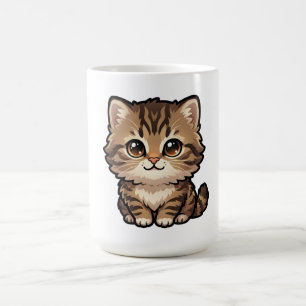 Mooie bruine tabby poes koffiemok