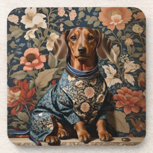 Mooie bruine teckel Dachshund Portret Bier Onderzetter