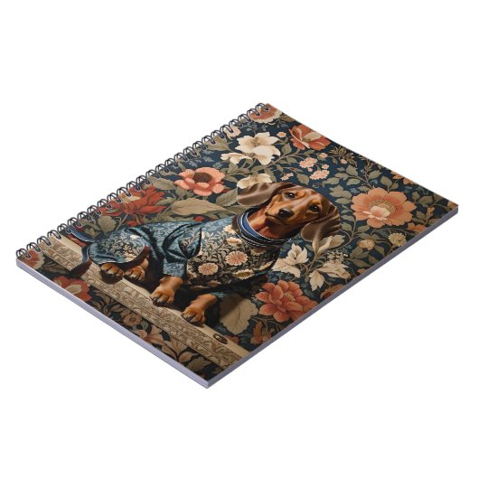 Mooie bruine teckel | Dachshund Portret Notitieboek (Linkerzijde)