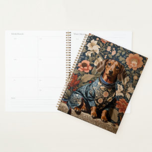 Mooie bruine teckel Dachshund Portret Planner