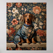 Mooie bruine teckel | Dachshund Portret Poster (Voorkant)
