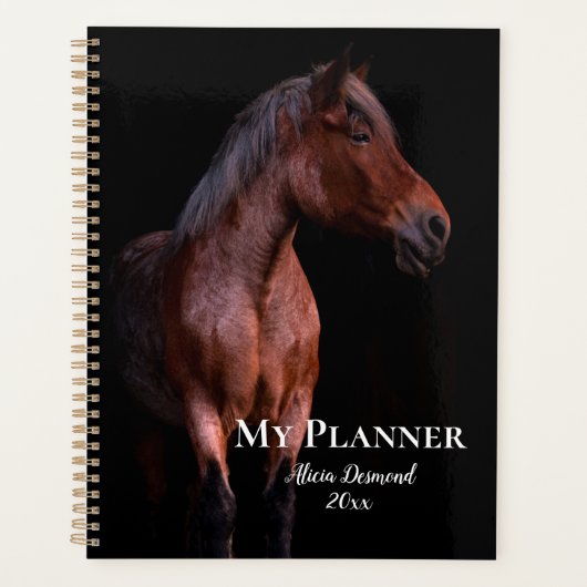 Mooie bruine Thoroughbred Horse Planner (Voorkant)