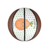Mooie bruine uiengroene cartoon illustratie basketbal (Verticaal)