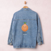 Mooie bruine uiengroene cartoon illustratie denim jacket (Hangar)