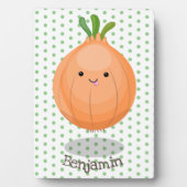 Mooie bruine uiengroene cartoon illustratie fotoplaat (voorkant)