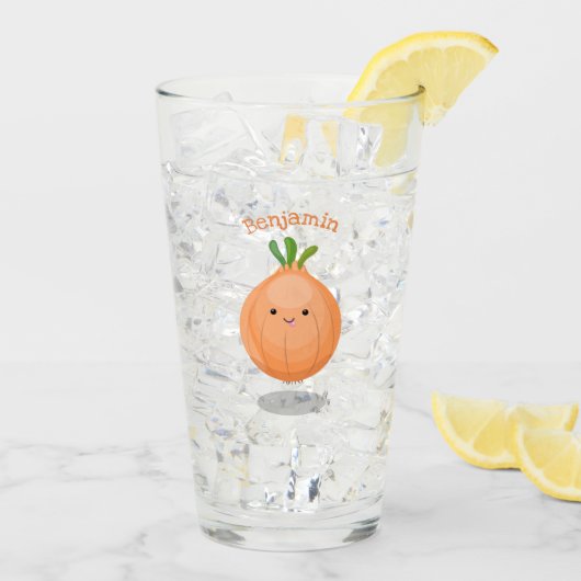 Mooie bruine uiengroene cartoon illustratie glas (Achterkant ijs)