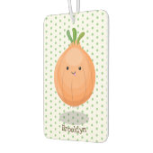 Mooie bruine uiengroene cartoon illustratie luchtverfrisser (Links)